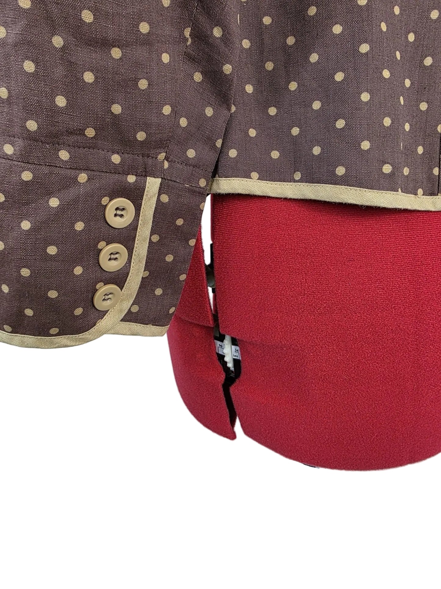 1990s Vintage Polka Dot Linen Blazer – Nikki Valenti