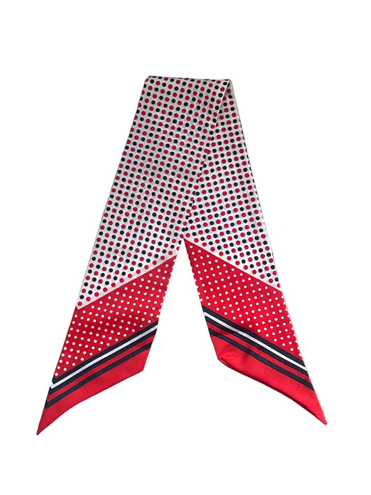 Vintage 1980s Polka Dot Skinny Scarf Trevira