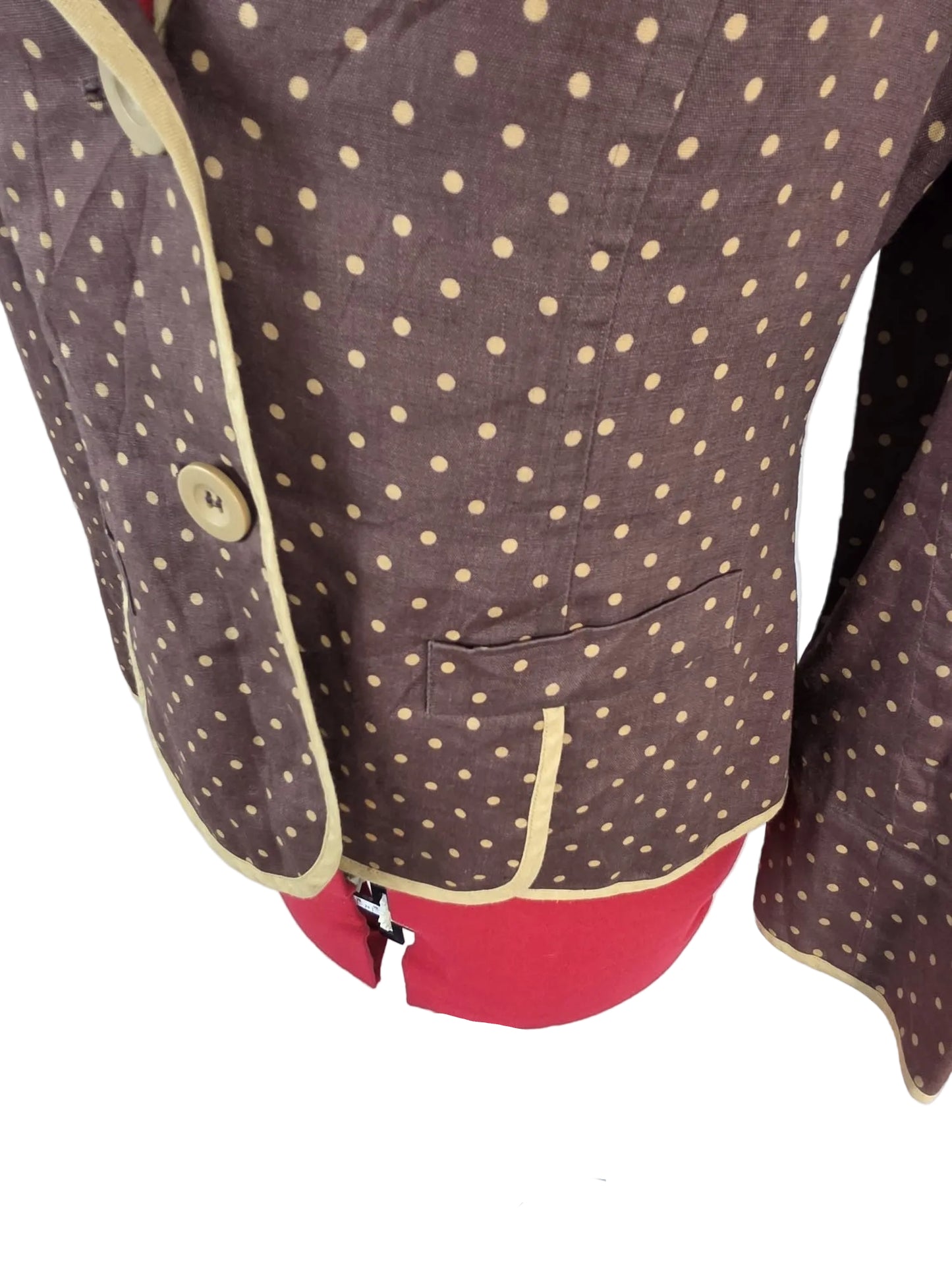 1990s Vintage Polka Dot Linen Blazer – Nikki Valenti