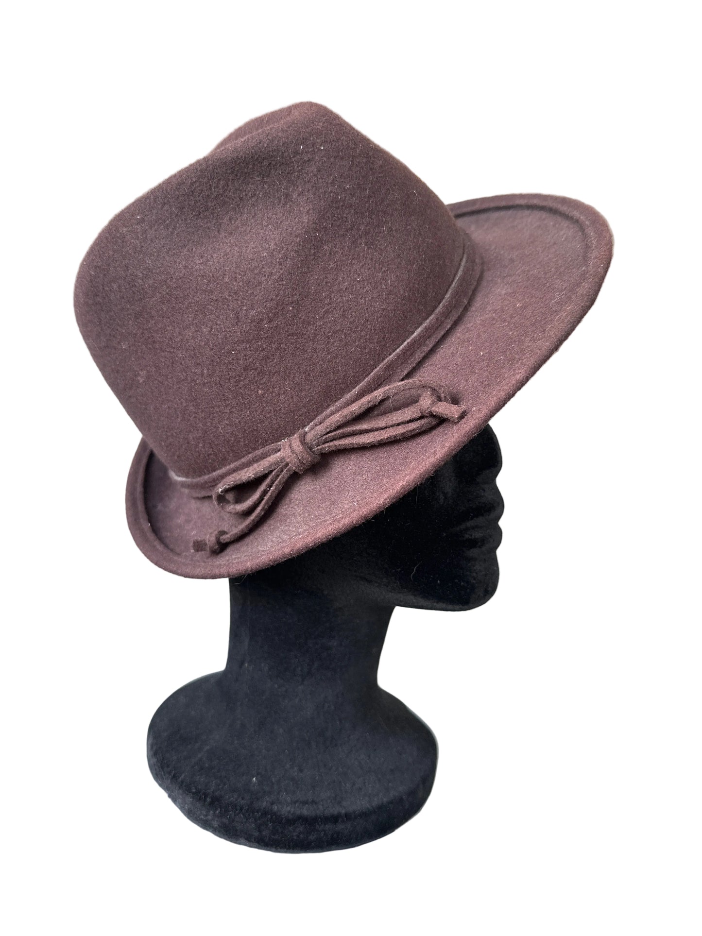 Vintage Inspired Brown Wool Fedora Hat