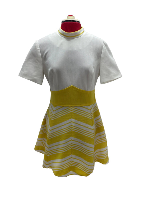Late 1960s–Early 1970s Edith Flagg California Knit Mini Dress