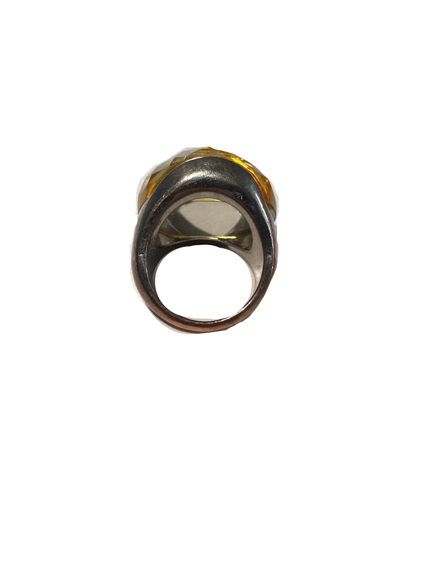 Yellow Stone Ring – Vintage-Inspired Statement Piece