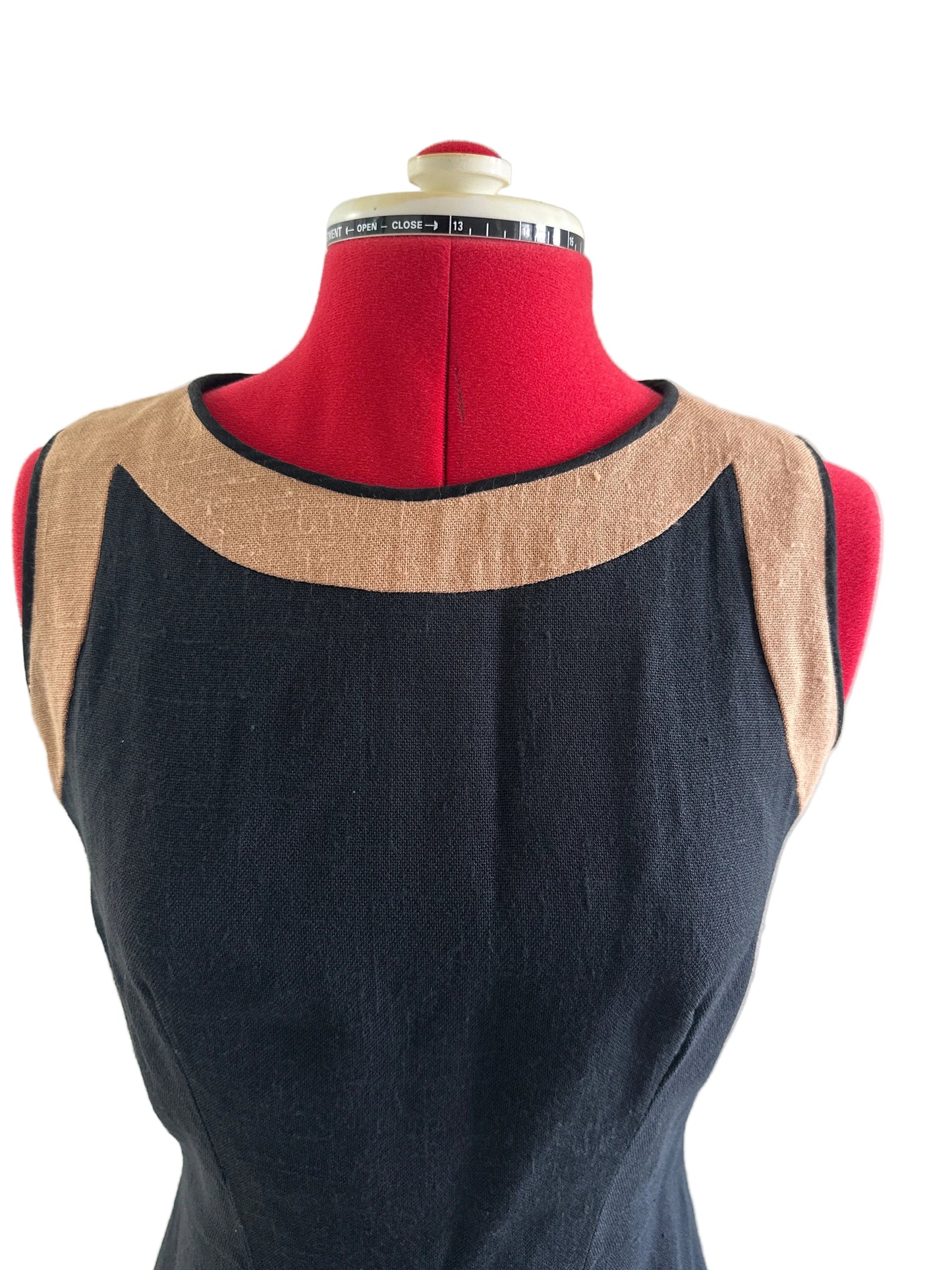 1970s/1980s Miss Barron by Peter Barron Colour Block Dress