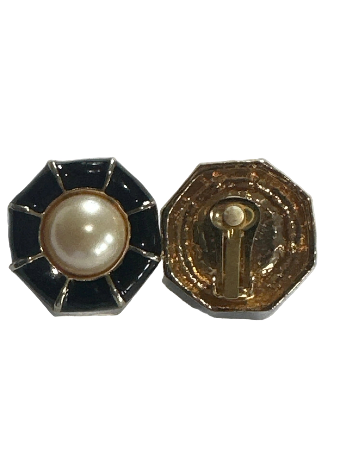 Black and Gold Eagle Clip-On Earrings