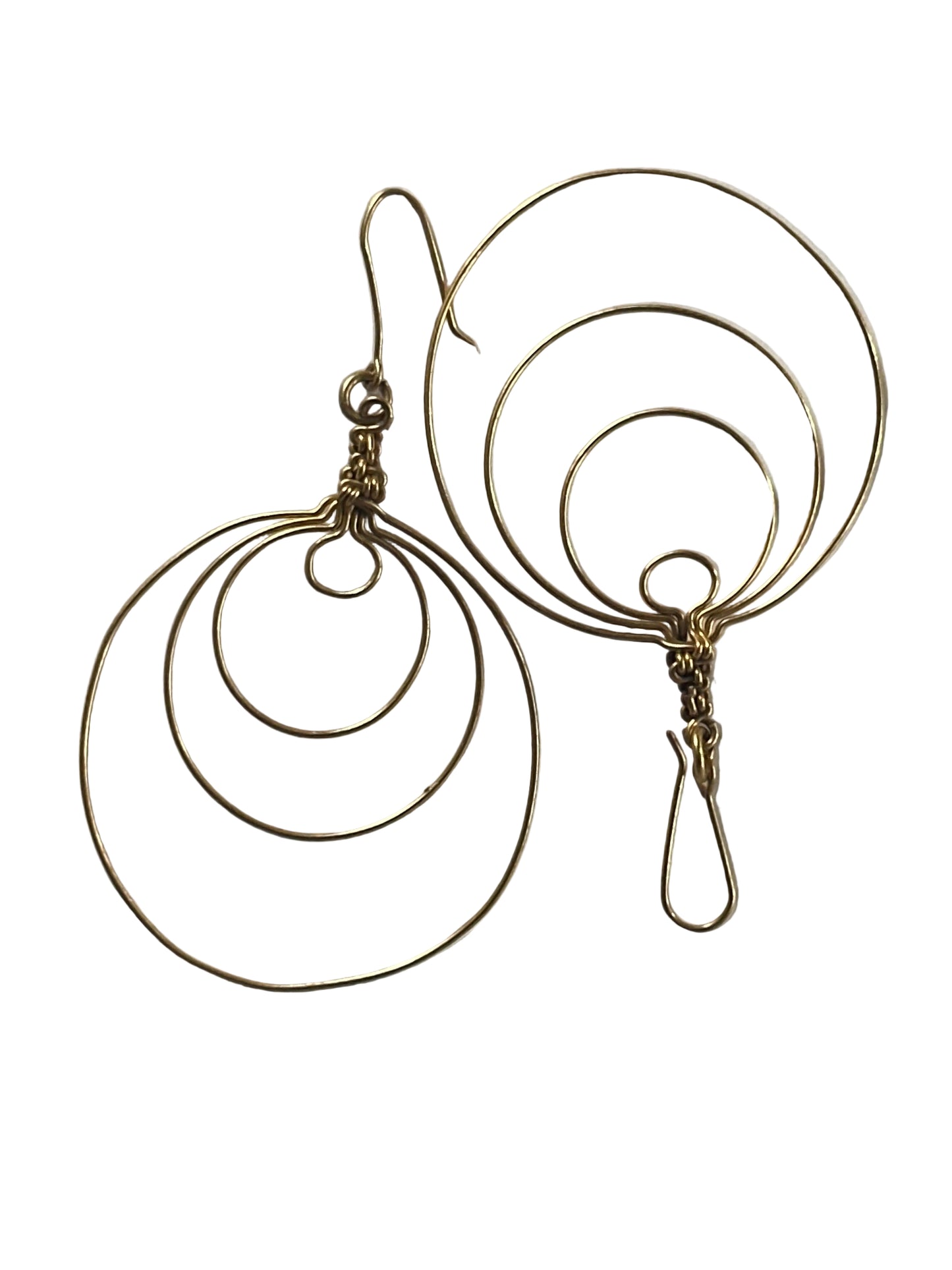 Vintage Oval Wire Earrings, 1960s
