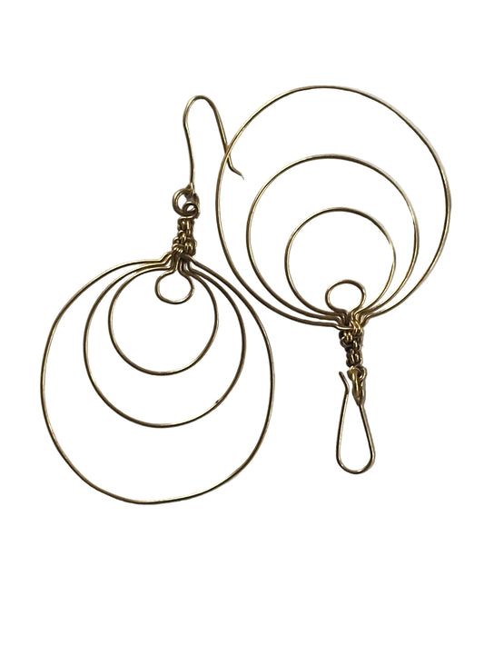 Vintage Oval Wire Earrings, 1960s