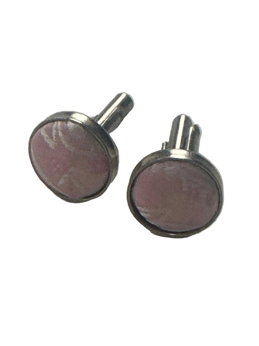 Vintage Fabric Front Cufflinks – Mid-Late 20th Century