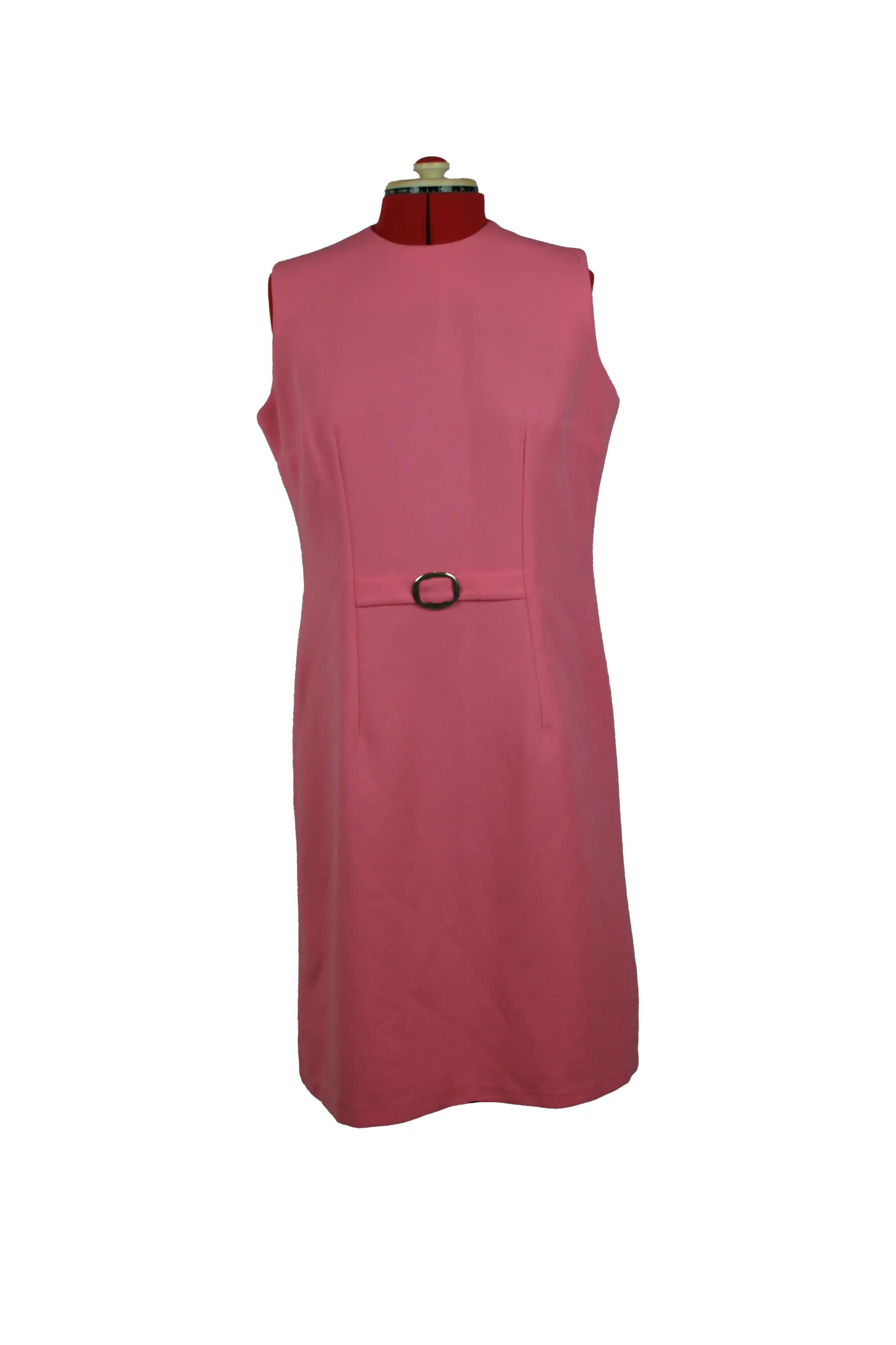 Late 1960s Pink Crimplene Dress Mod to Boho Transition