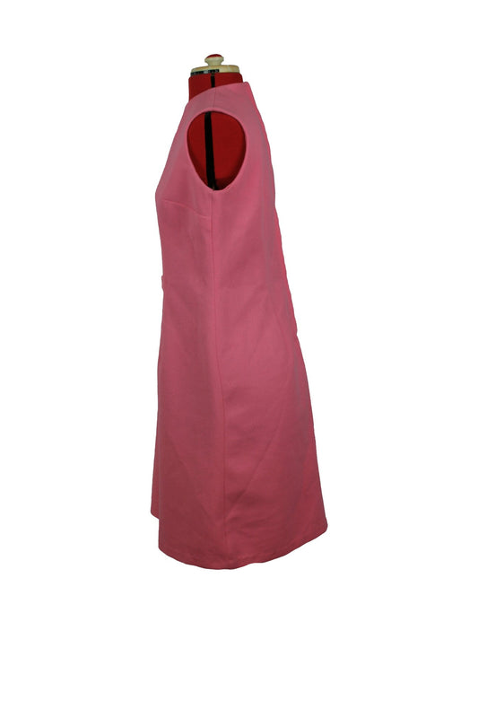 Late 1960s Pink Crimplene Dress Mod to Boho Transition