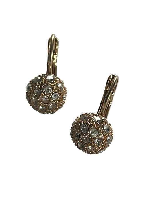 Golden Stone Beads, 1950s Vintage Earrings