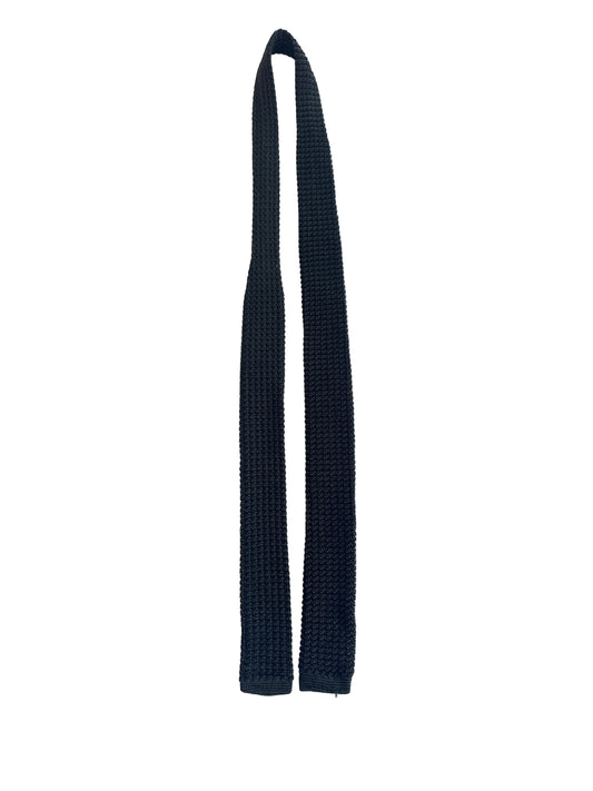 Vintage brown knit tie from the 1960s–70s
