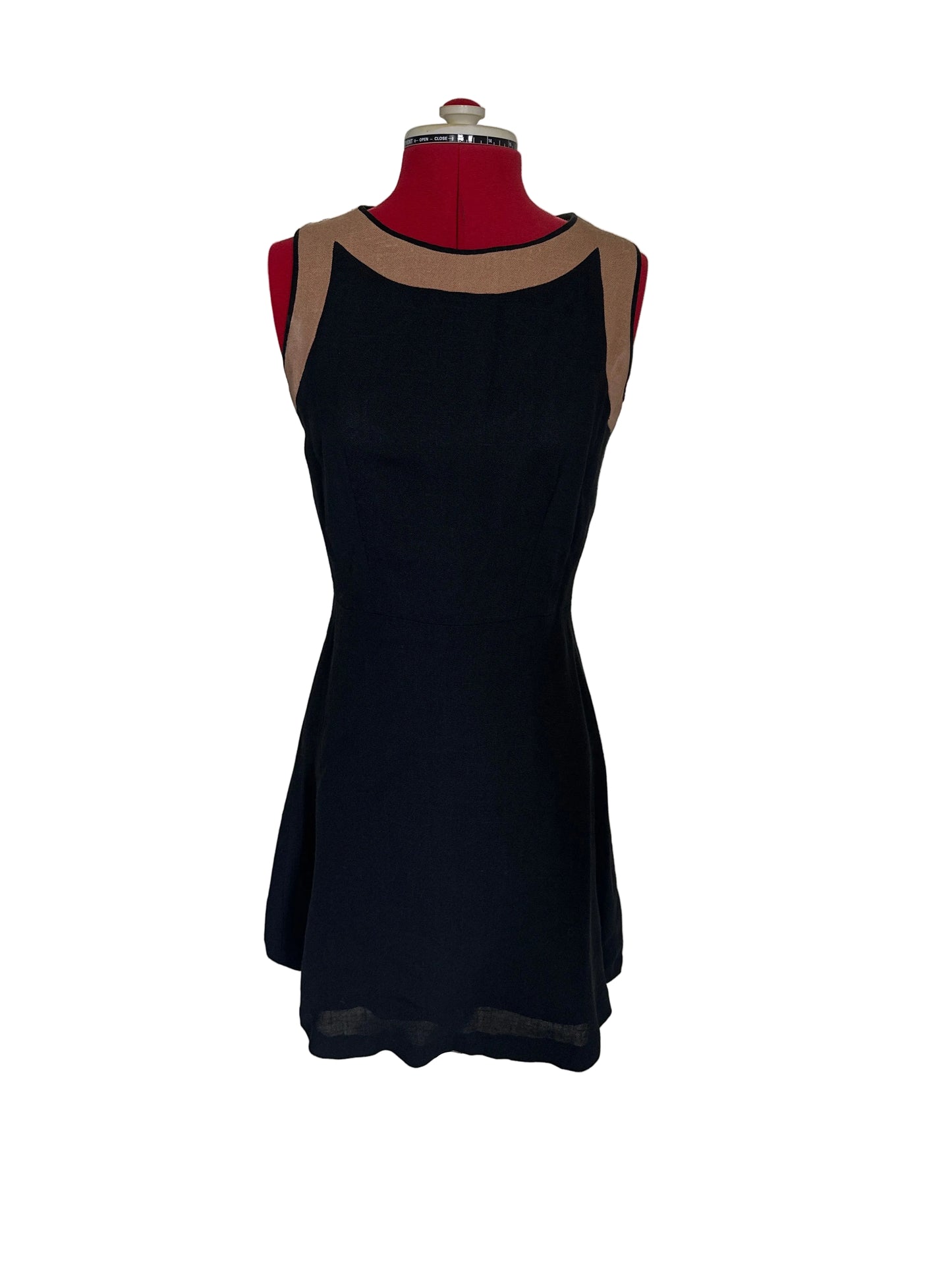 1970s/1980s Miss Barron by Peter Barron Colour Block Dress