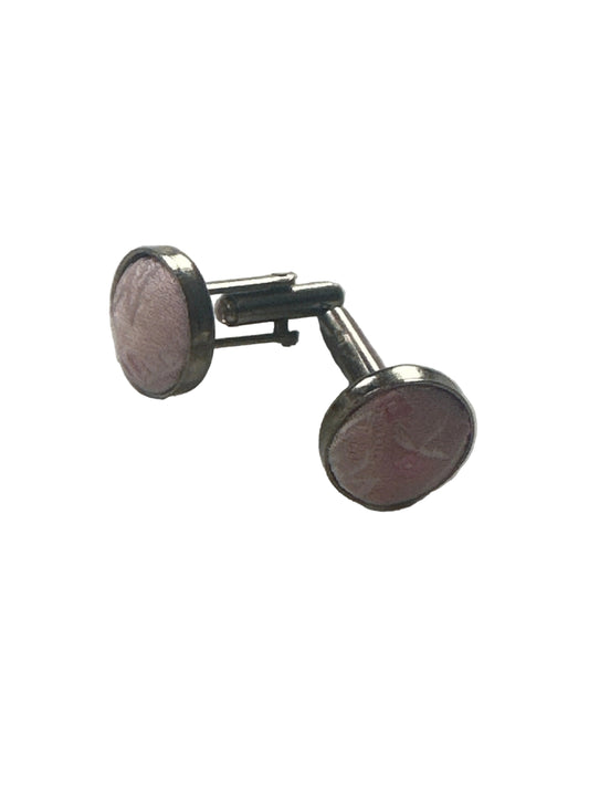 Vintage Fabric Front Cufflinks – Mid-Late 20th Century