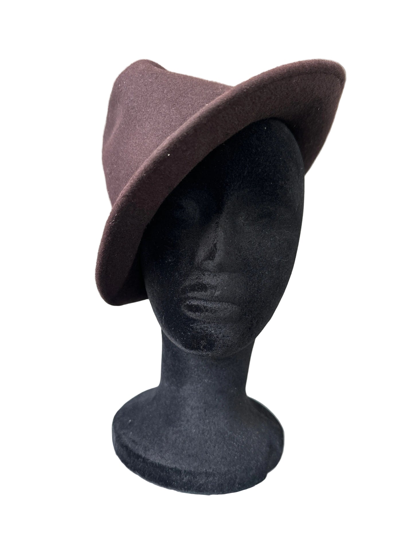 Vintage Inspired Brown Wool Fedora Hat