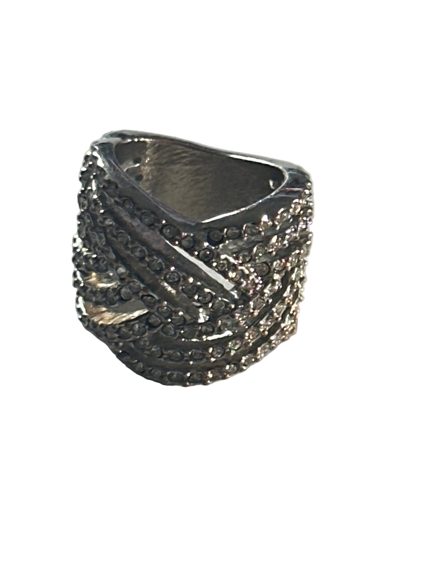 Sterling Silver Statement Ring with Stone Setting