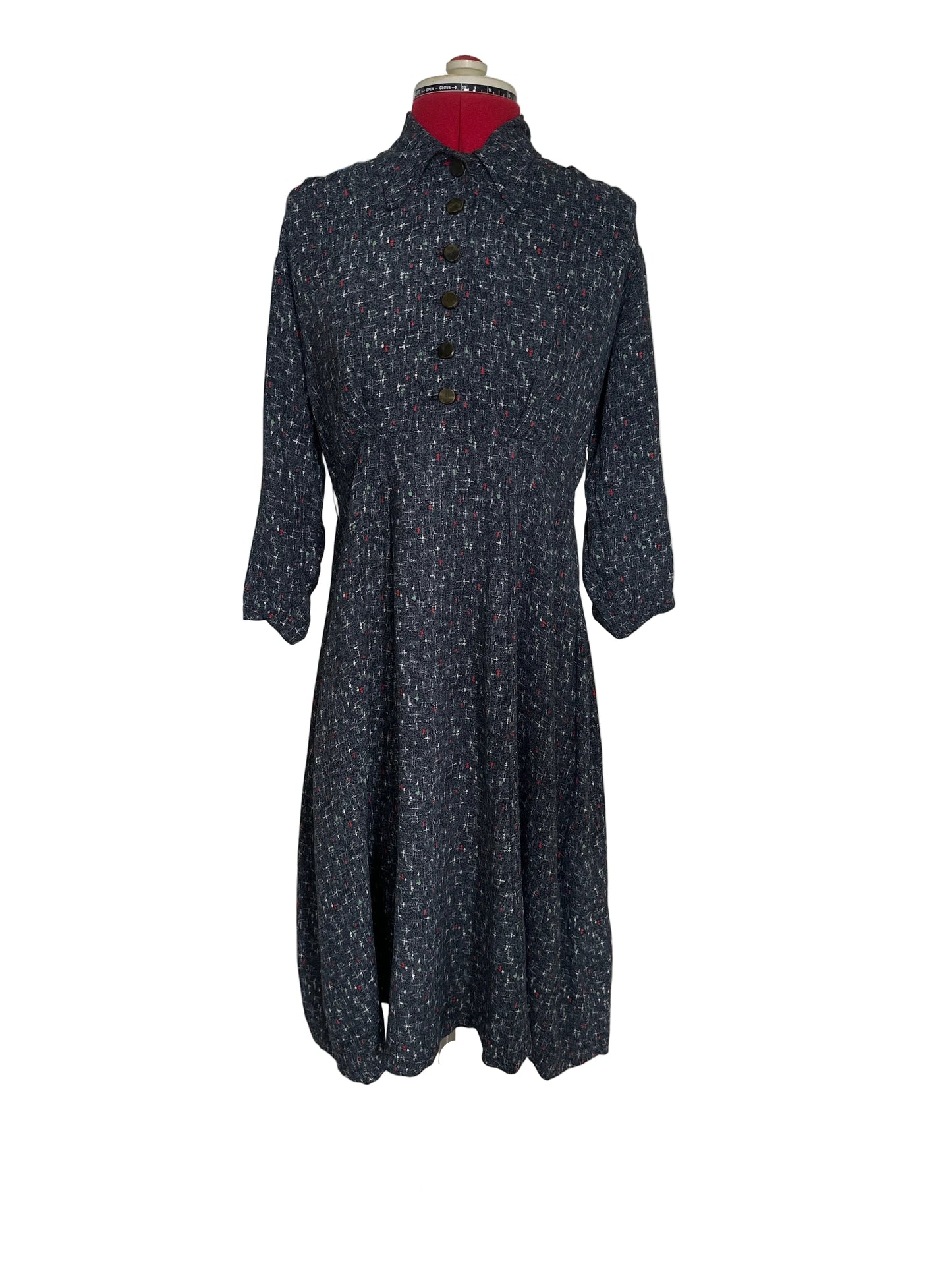Authentic 1940s Handmade Day Dress
