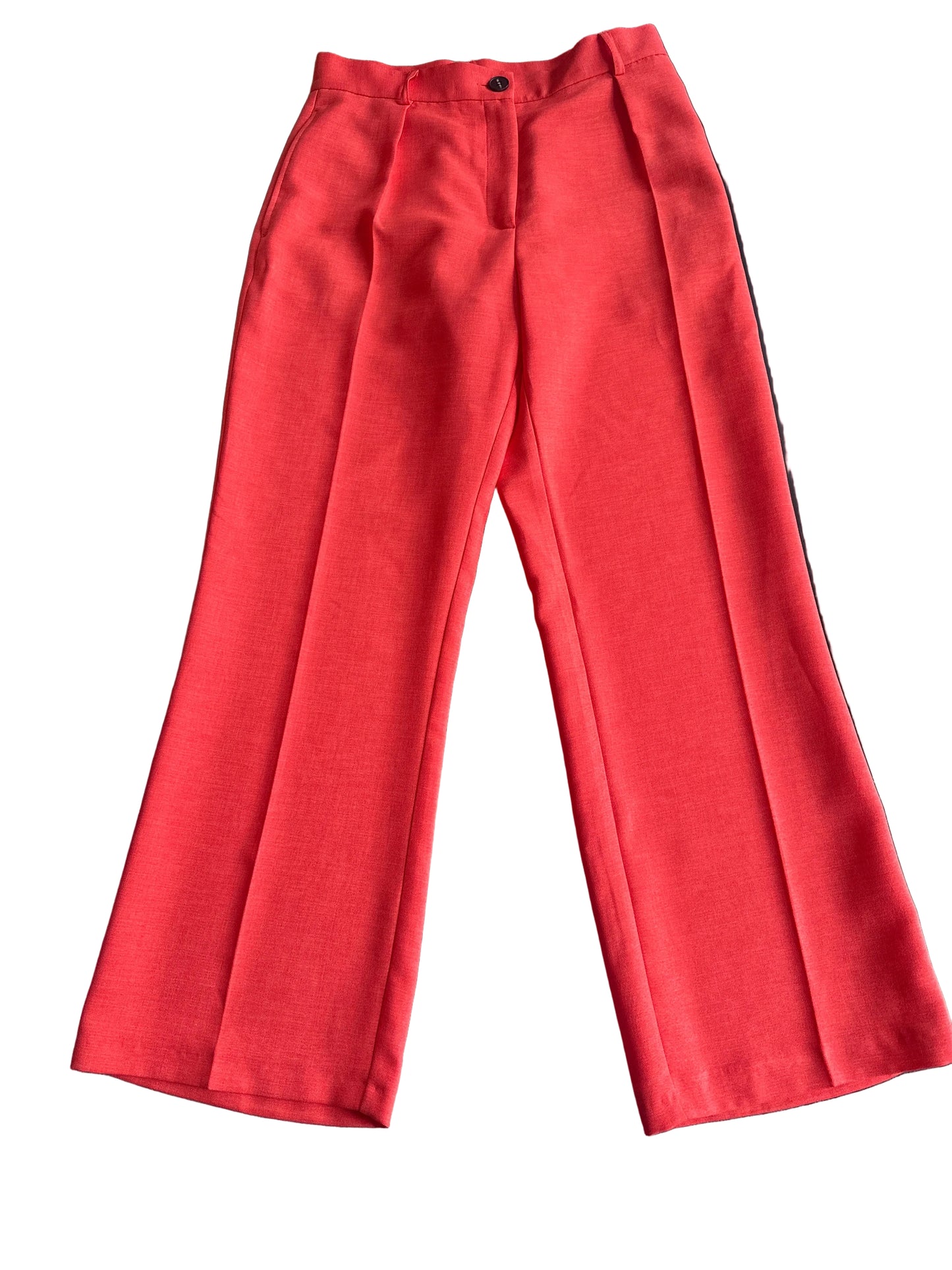 Miss Selfridge Coral Wide Leg Trousers , 1970s Inspired Tailored Trousers