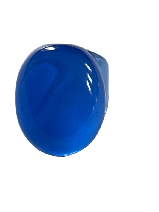 Navy blue plastic ring