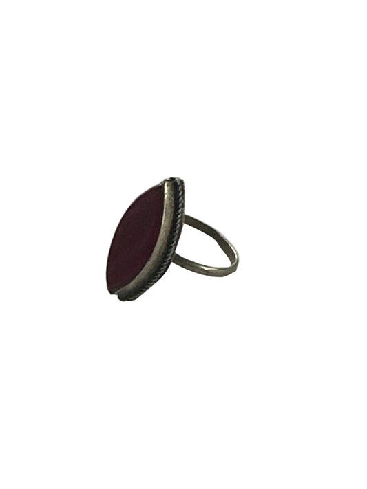 Red Stone Ring, 1950s Inspired Statement Piece