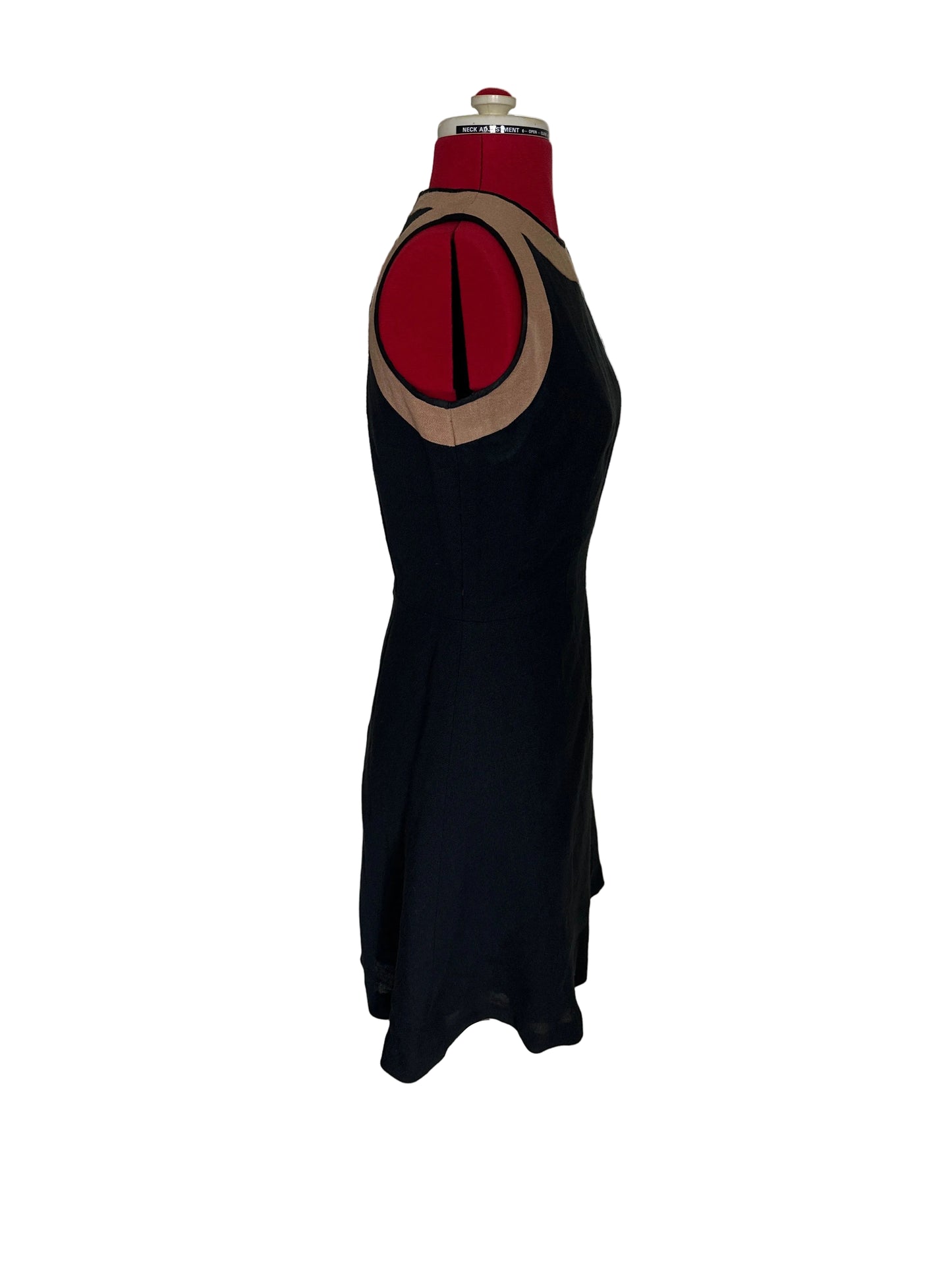 1970s/1980s Miss Barron by Peter Barron Colour Block Dress