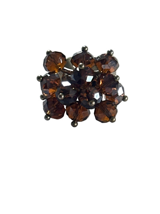 Brown Stone Statement Ring, Timeless Elegance