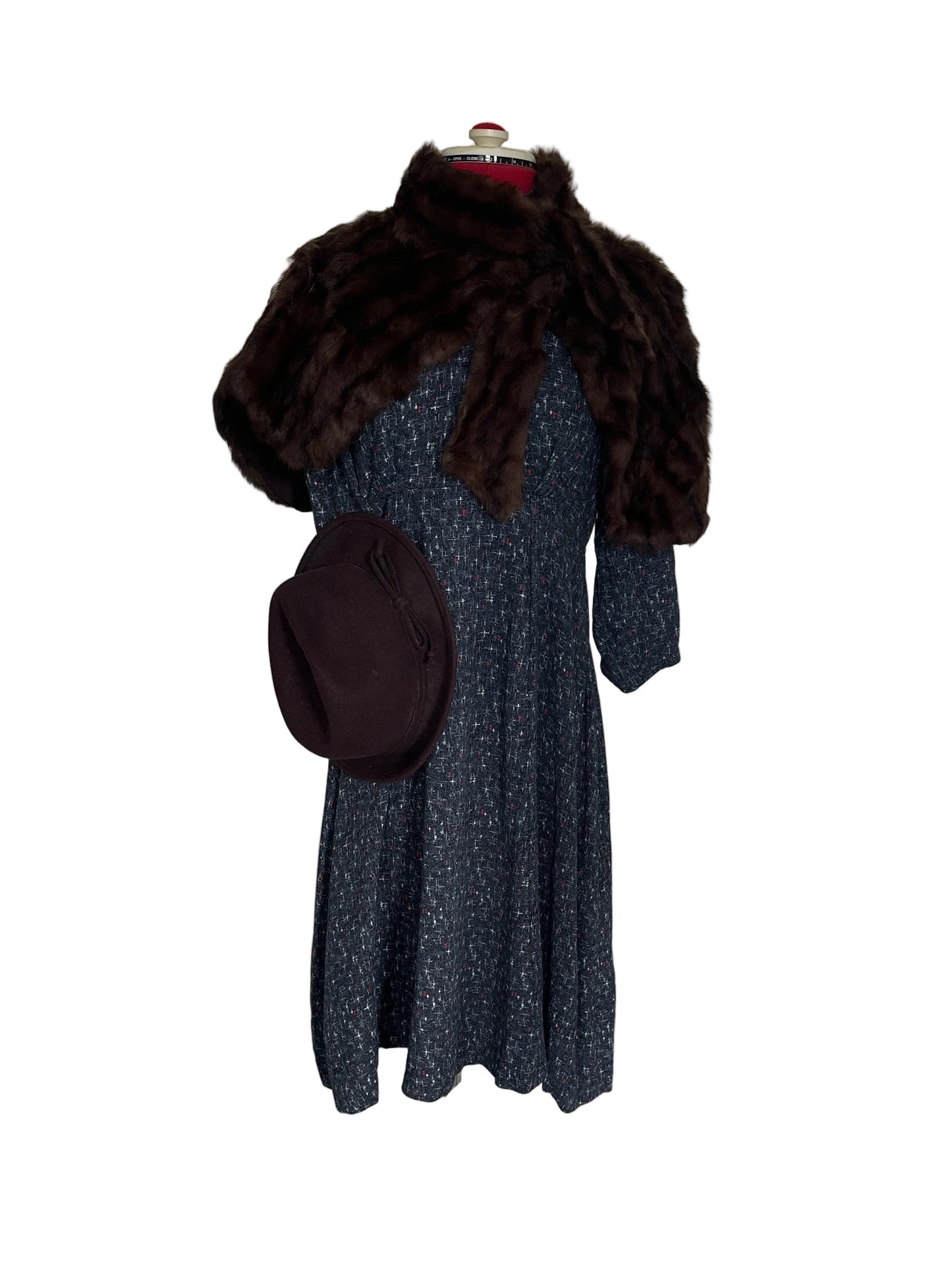 Authentic 1940s Handmade Day Dress