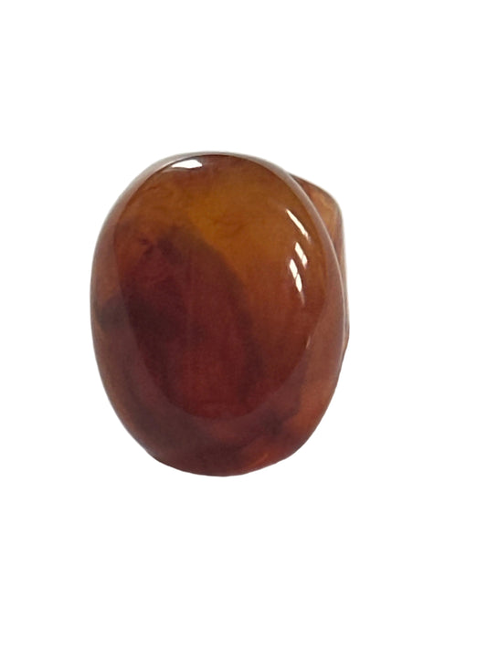 Vintage brown plastic ring