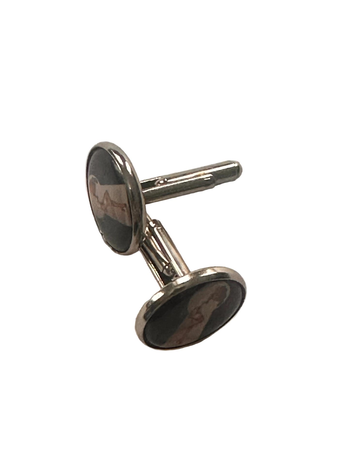 Vintage Pin-Up Girl Cufflinks – Retro Cabochon Design – Late 20th Century