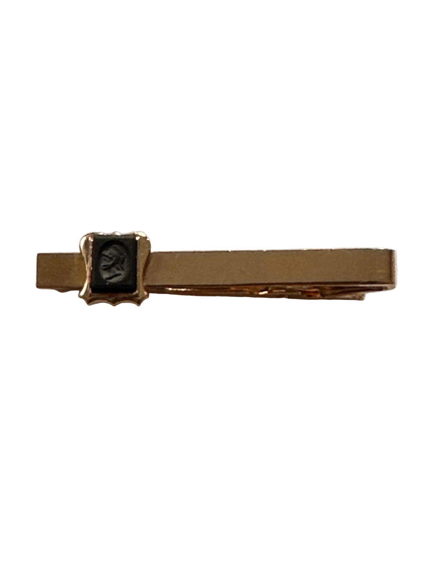 c.1960s True Vintage Stratton London Roman Intaglio Tie Clip & Tie Tack Set