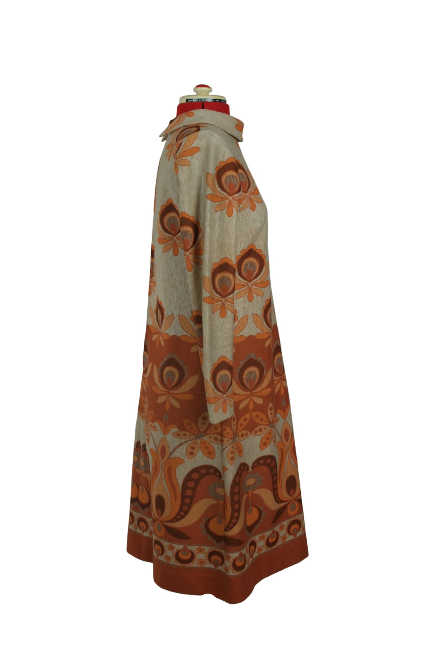 Late 1960s Jeannie Jersey Mod Dress, Floral Knit