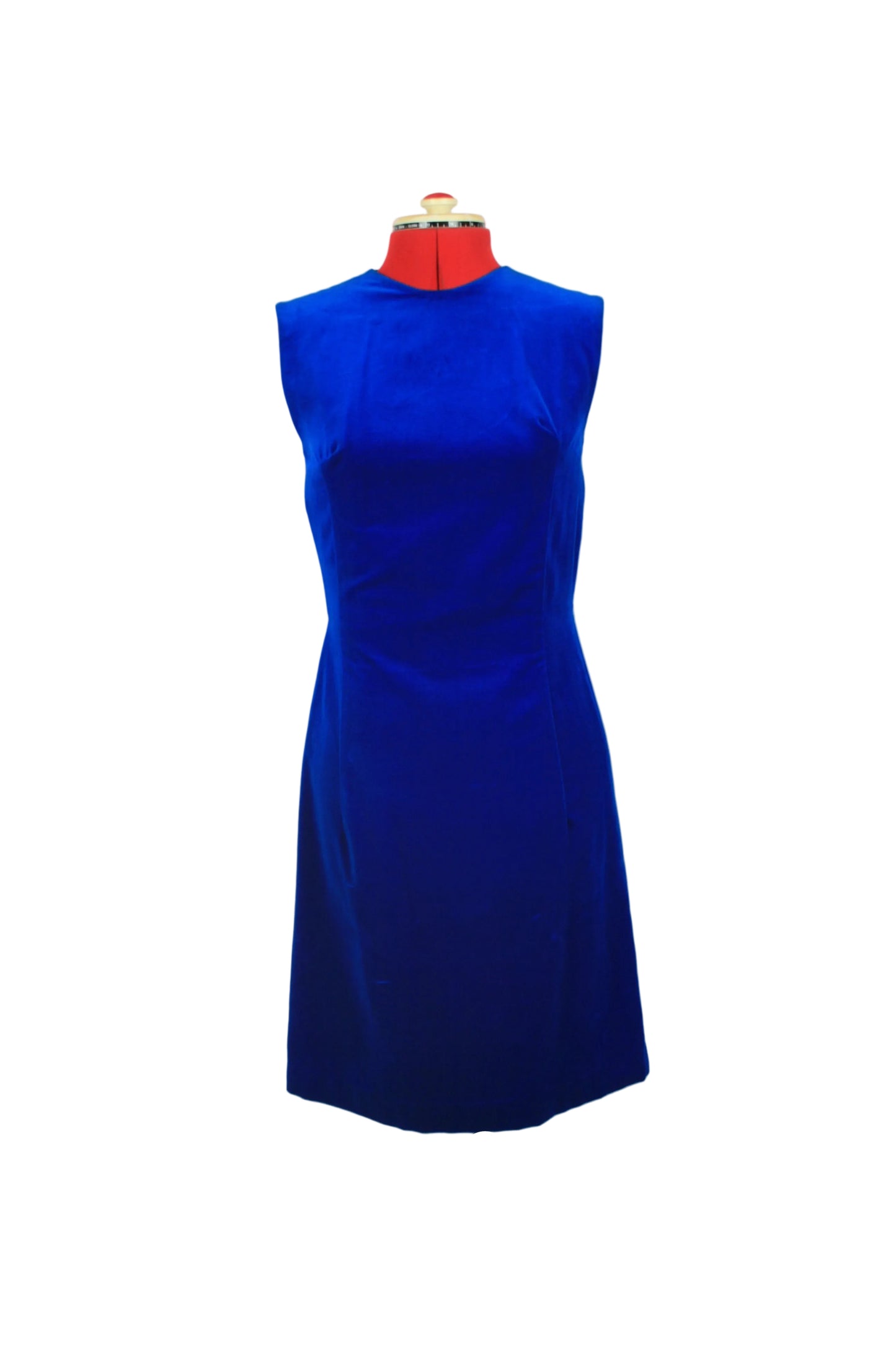 Late 1950s / Early 1960s Royal Blue Velvet Cocktail Dress