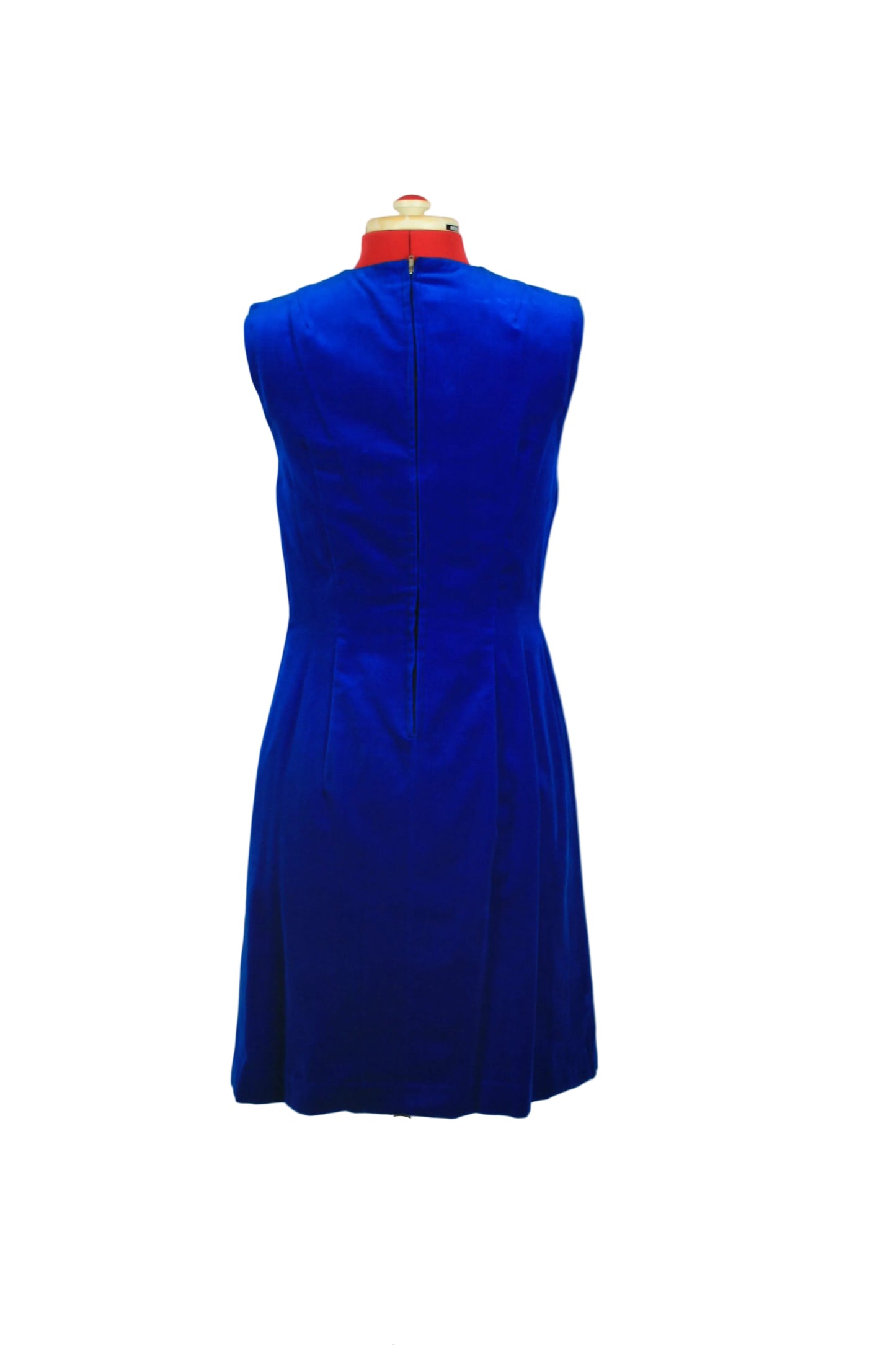 Late 1950s / Early 1960s Royal Blue Velvet Cocktail Dress