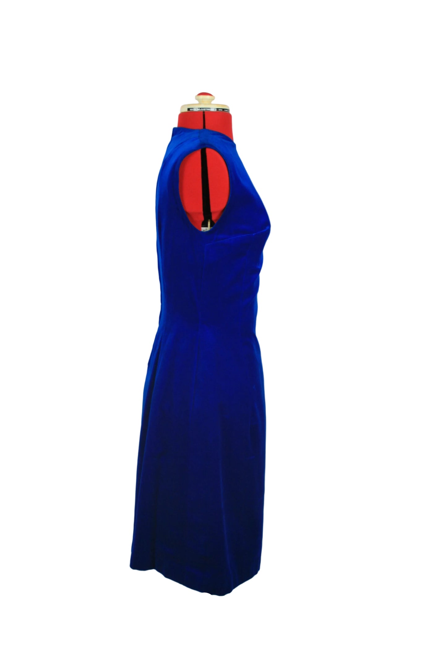 Late 1950s / Early 1960s Royal Blue Velvet Cocktail Dress