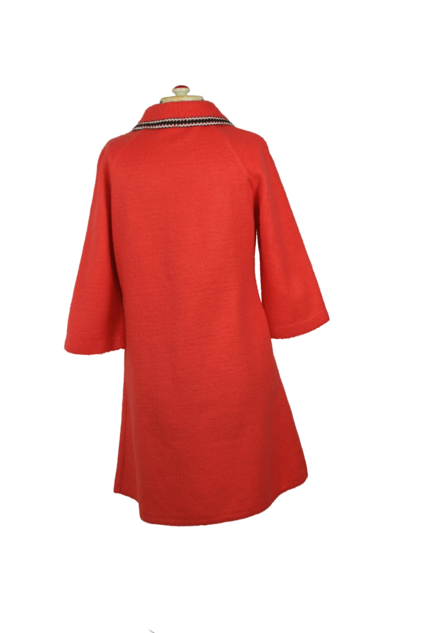 Vintage 60s Dressing Gown/ Housecoat -  Red Casual Jacket