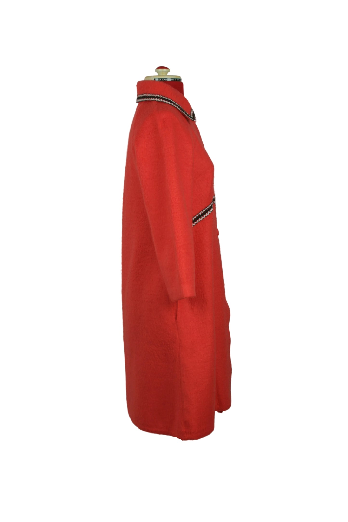 Vintage 60s Dressing Gown/ Housecoat -  Red Casual Jacket
