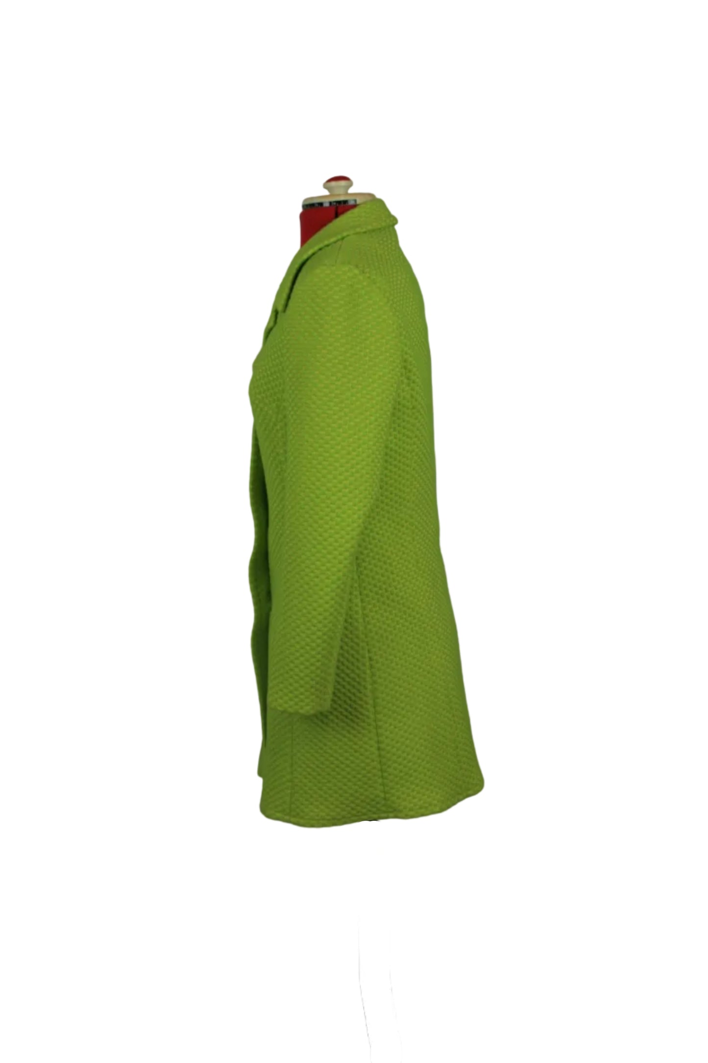 Late 1960s Elvi Couture Coat in Chartreuse Trevira 2000