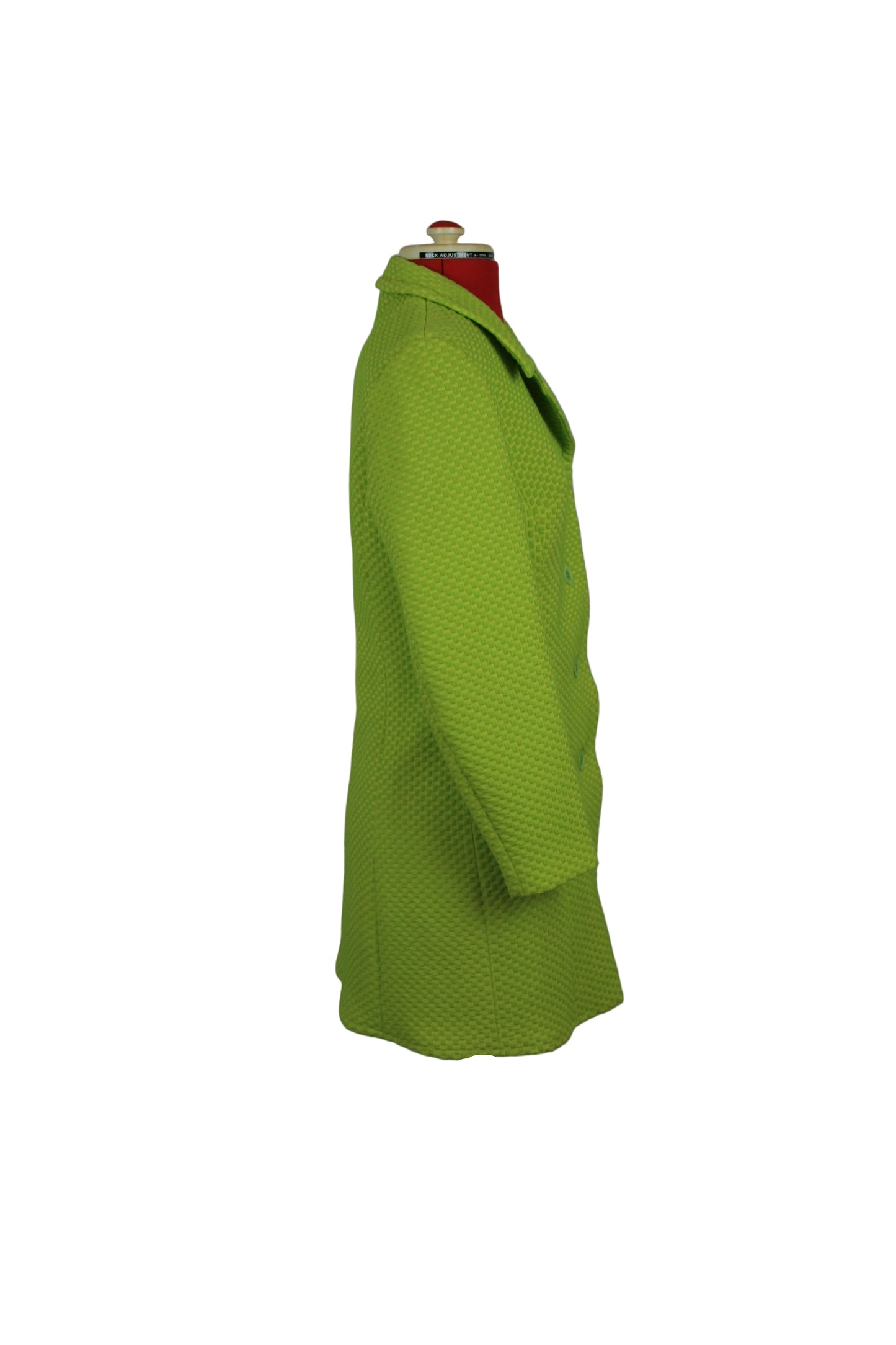 Late 1960s Elvi Couture Coat in Chartreuse Trevira 2000