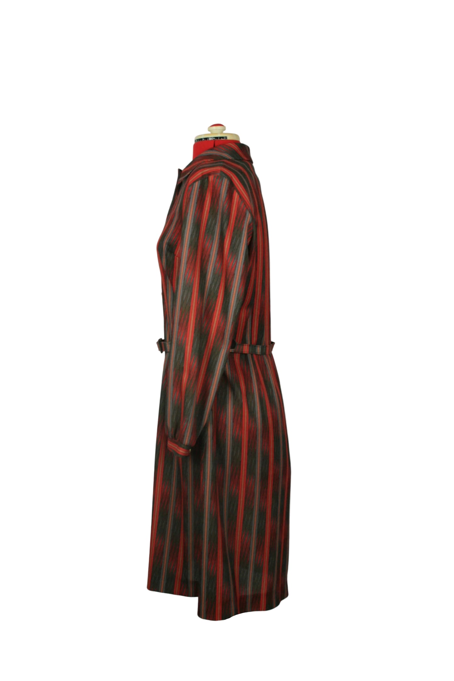 Vintage graphic print dress with belt – late 60s / early 70s mod style Lazarus