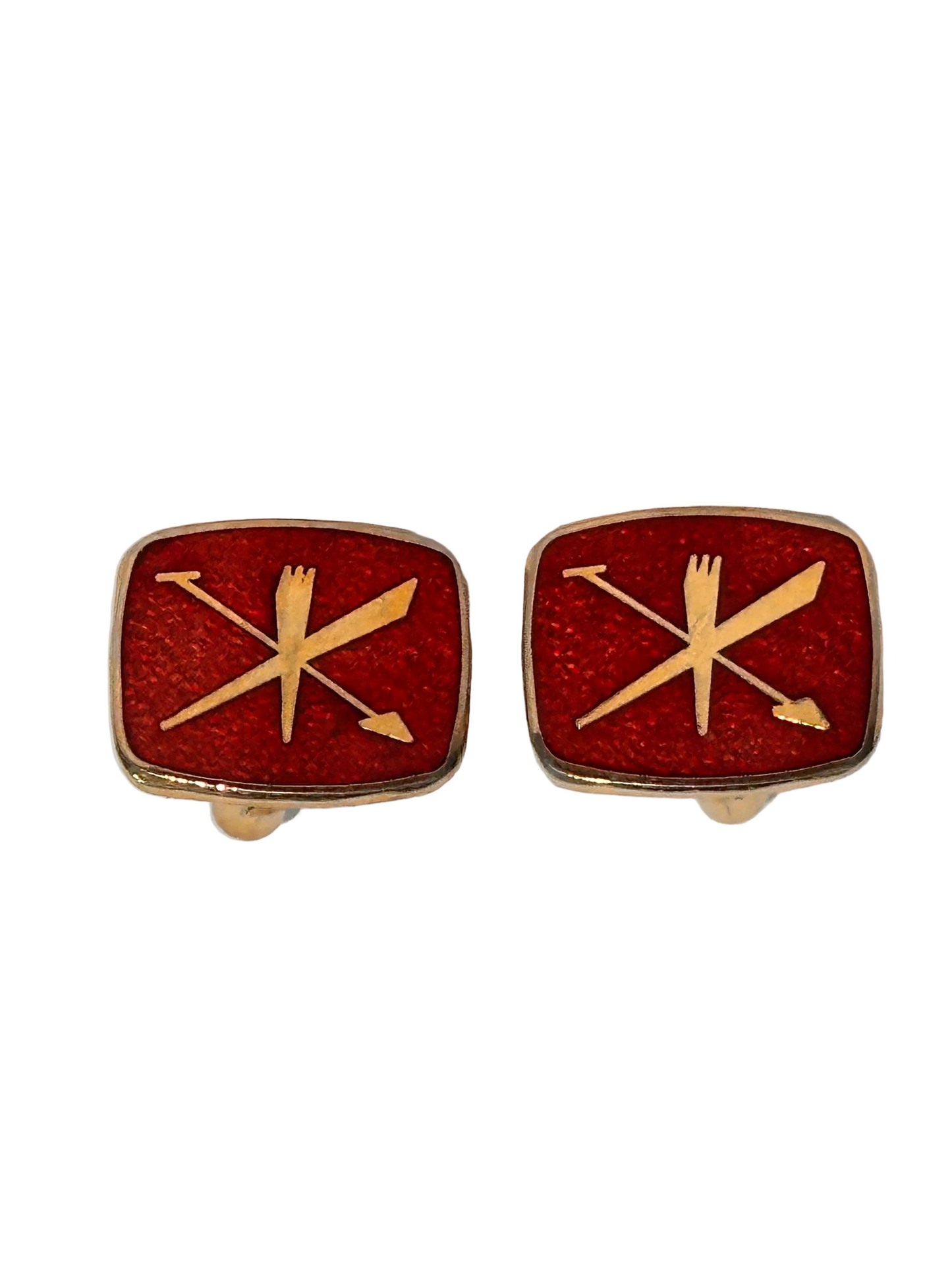 c.1970s True Vintage Labour Party Red Enamel Cufflinks