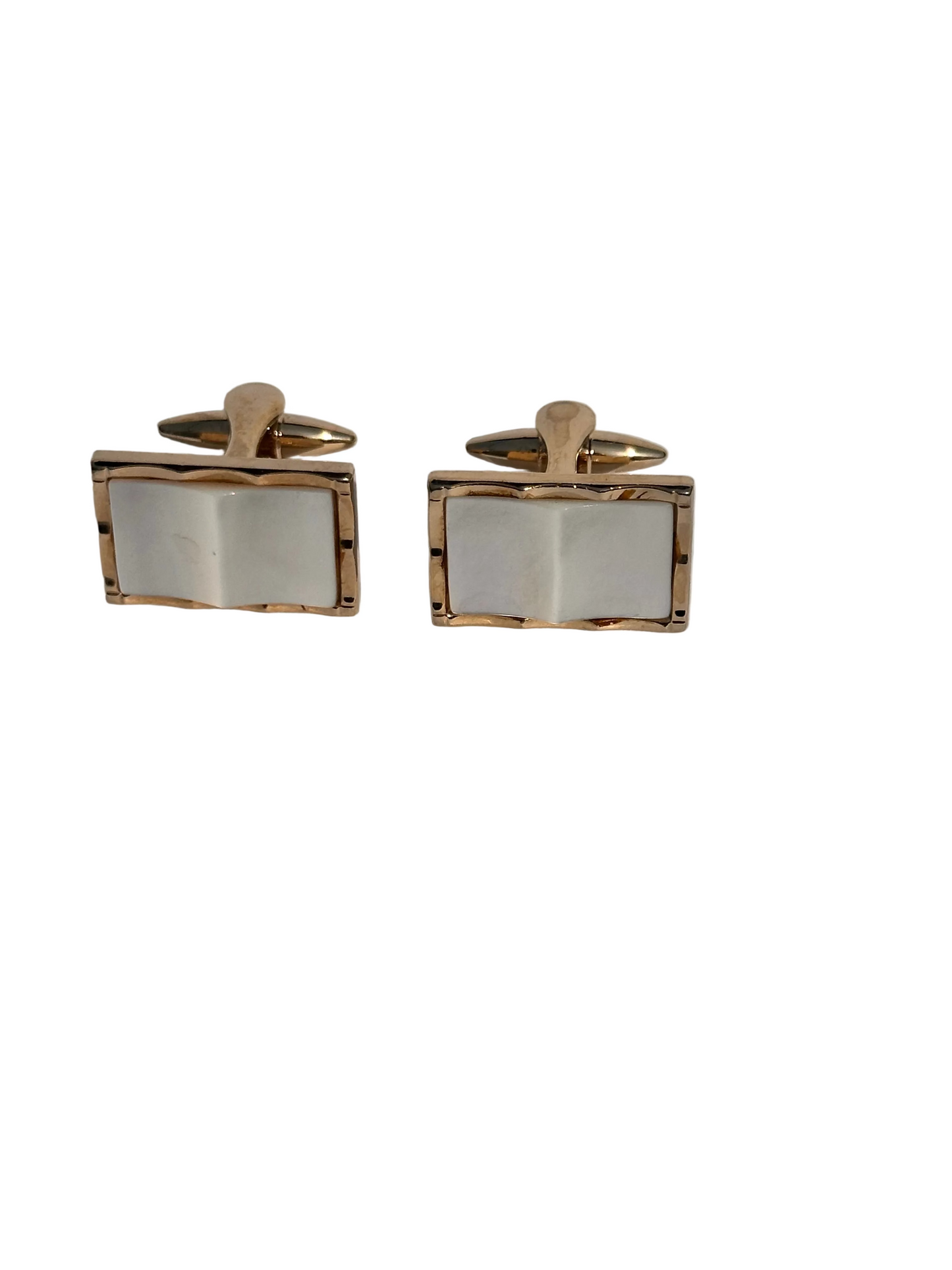 c.1960s Vintage Book Style Mother of Pearl Cufflinks