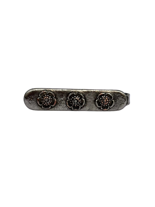 c.1960s True Vintage Tudor Rose Silver Tone Tie Clip