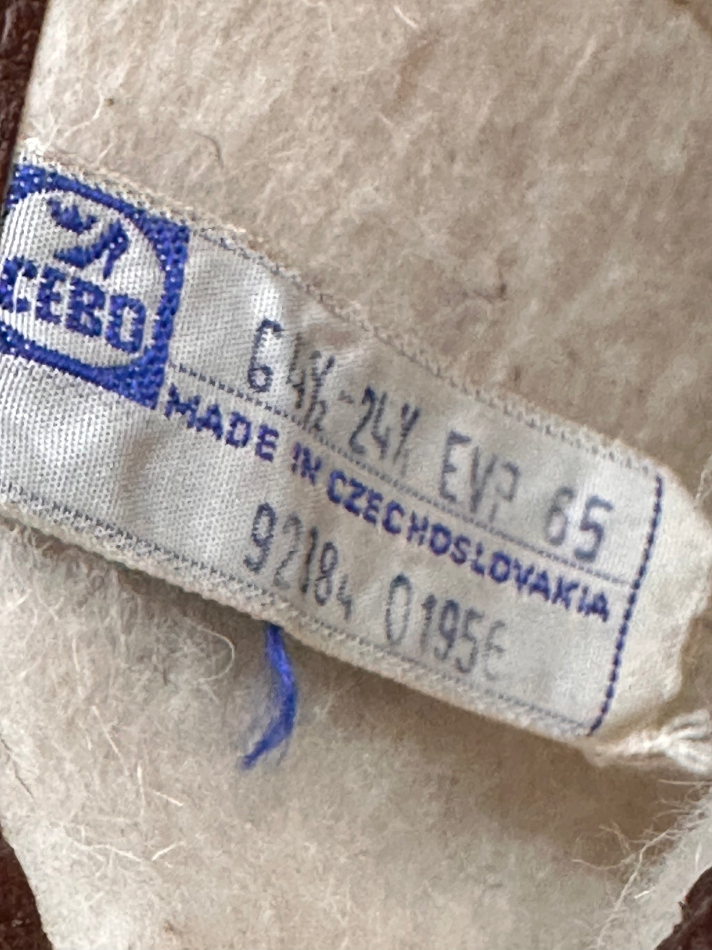 Rare 1960s CEBO EVA 65 Brown Pebbled Leather Boots Made in Czechoslovakia