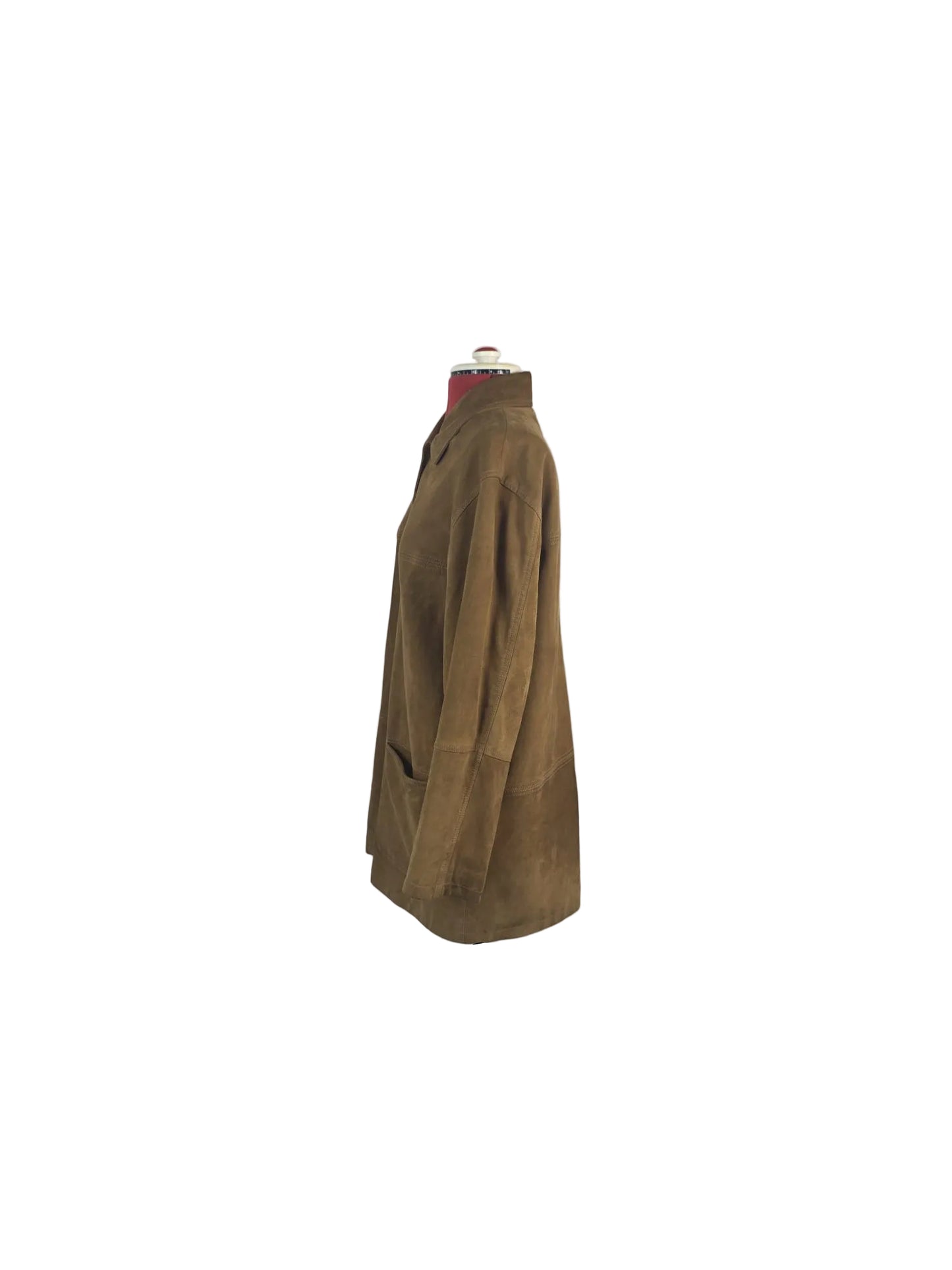1990s Vintage Brown Suede Jacket,  DW Shop, Minimalist 90s Style