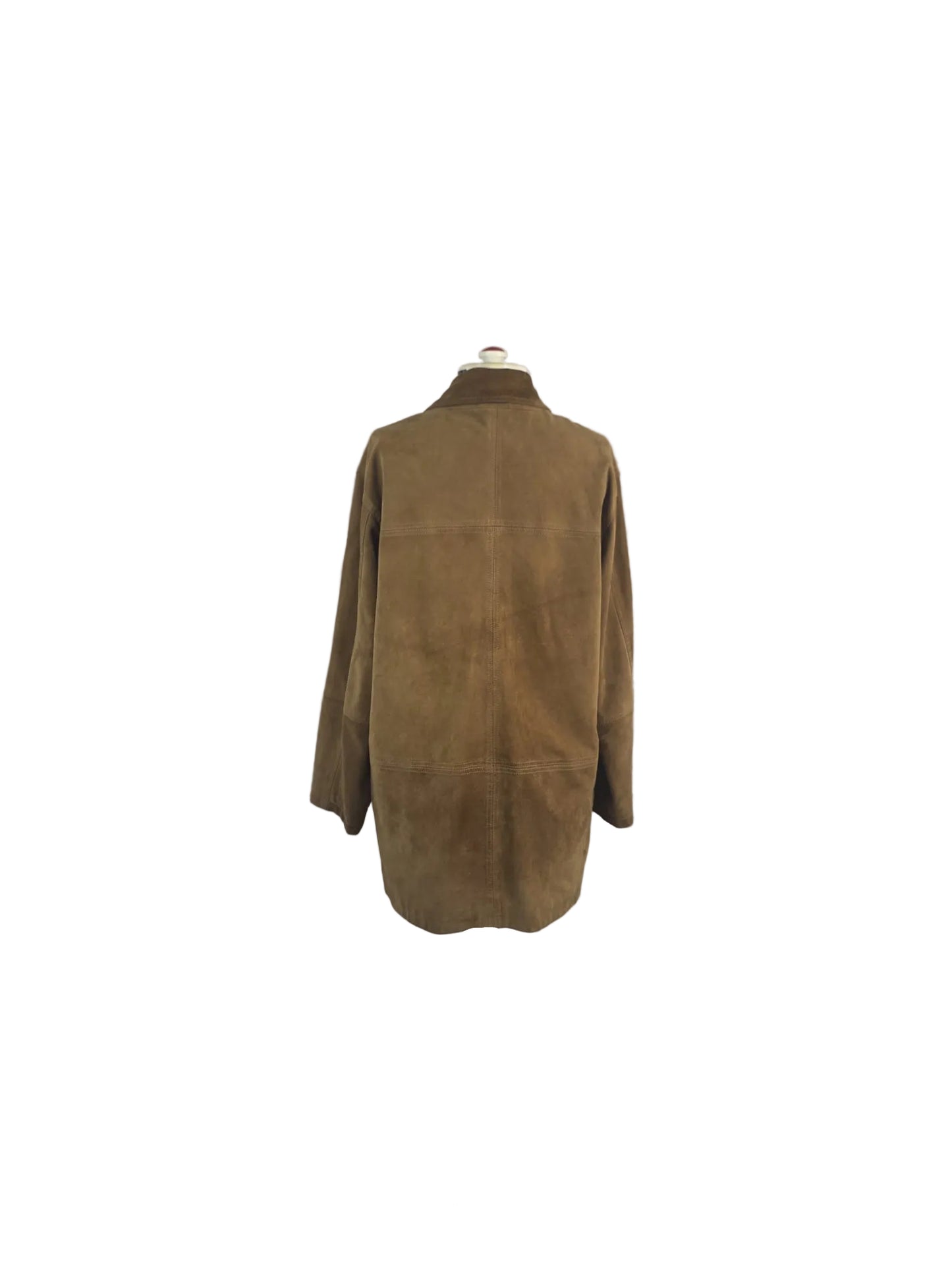 1990s Vintage Brown Suede Jacket,  DW Shop, Minimalist 90s Style