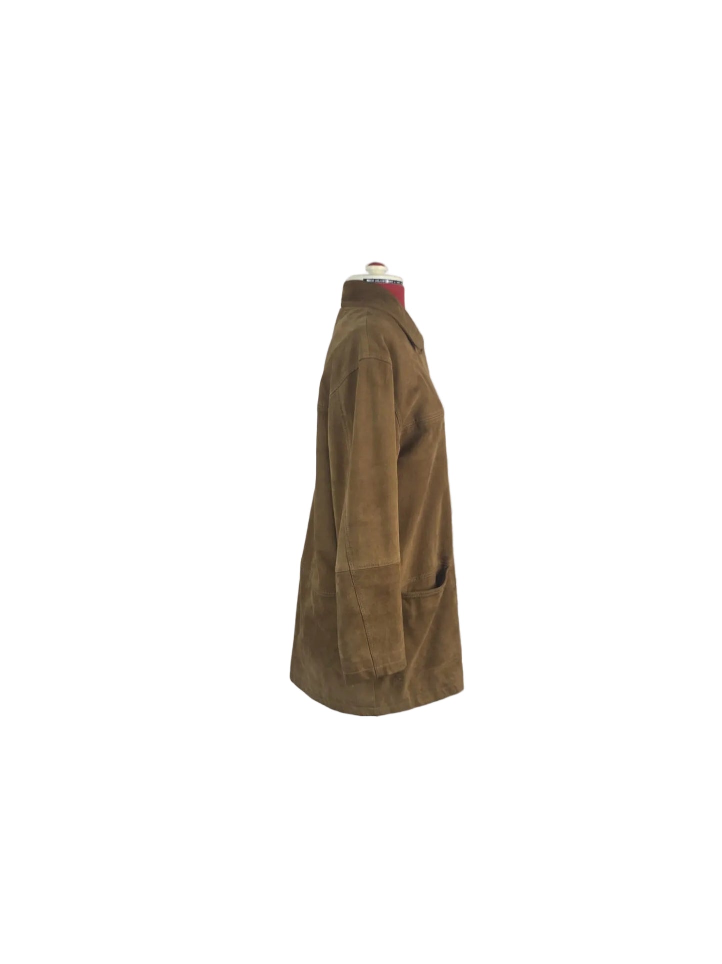 1990s Vintage Brown Suede Jacket,  DW Shop, Minimalist 90s Style