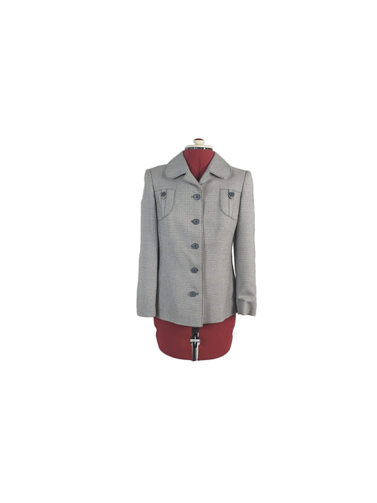 Late 1980s Vintage Houndstooth Power Blazer, Heritage Tailoring Inspired