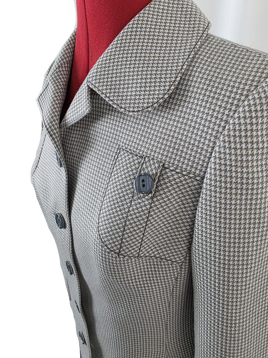 Late 1980s Vintage Houndstooth Power Blazer, Heritage Tailoring Inspired