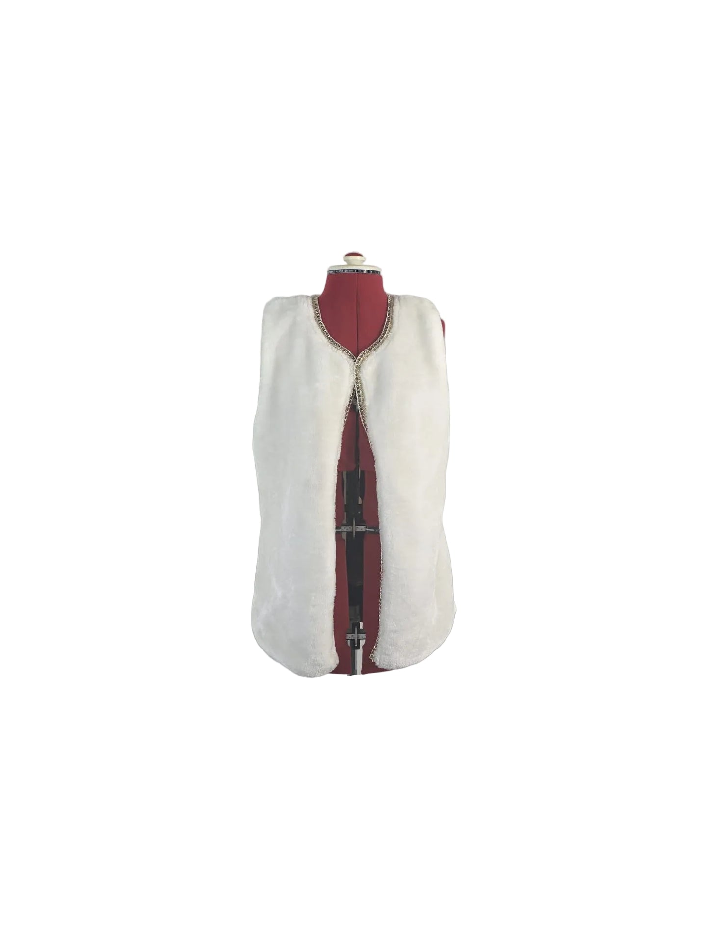 Vintage- inspired 1960's  Elegance Red Queen Faux Fur Vest