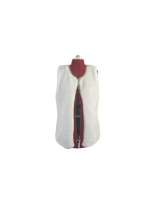 Vintage- inspired 1960's  Elegance Red Queen Faux Fur Vest