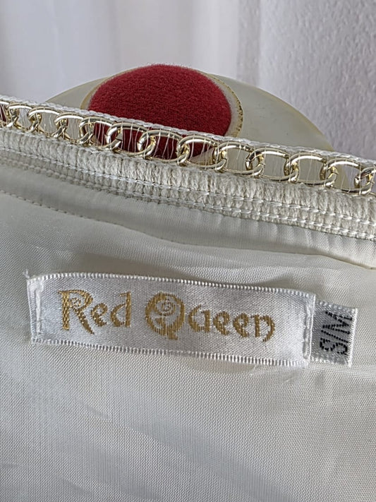 Vintage- inspired 1960's  Elegance Red Queen Faux Fur Vest